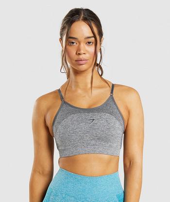 Staniki Sportowe Damskie Gymshark Flex Z Paskami Szare | PL 2964BEX